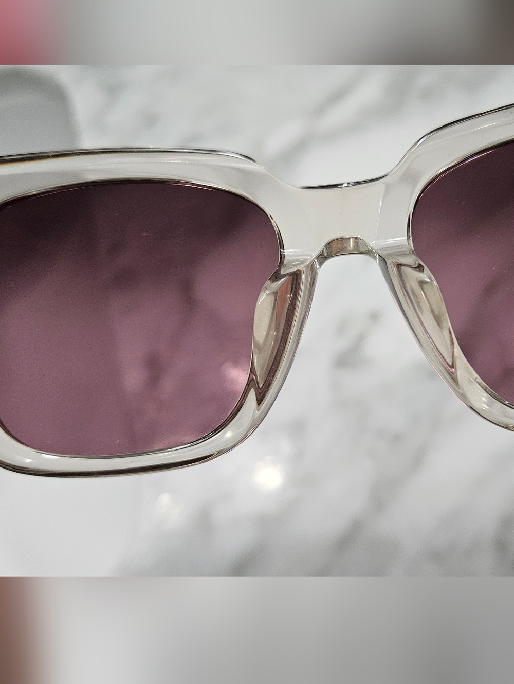 Maui Jim Women's Clear Acrylic Frames with Maui Rose Colored Lenses - Picture 4 of 4